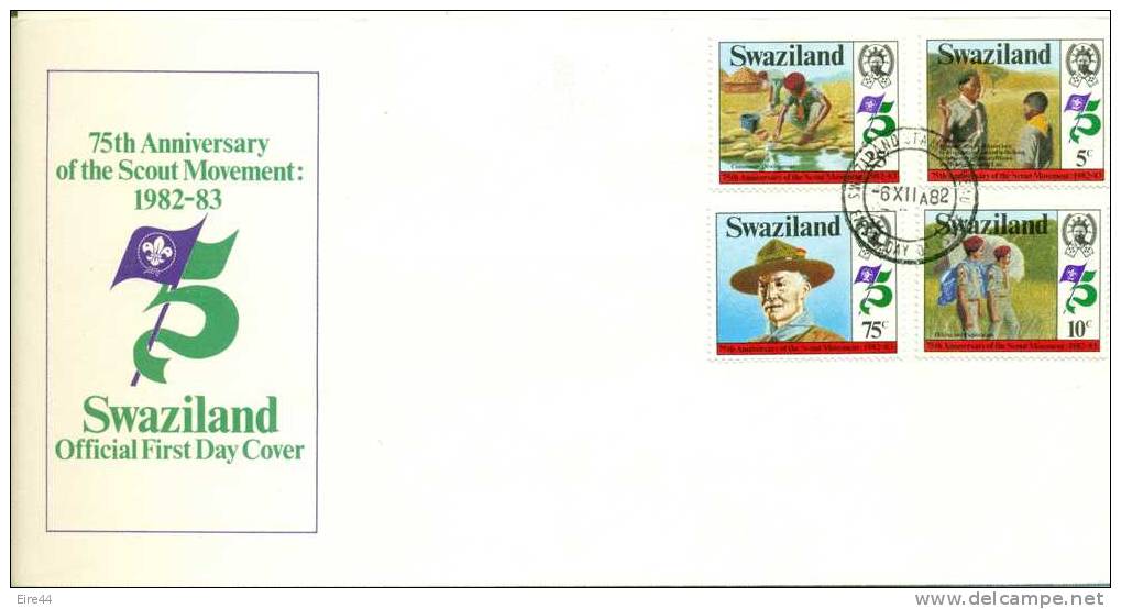 SWAZILAND 1982 FDC Scout Movement Baden Powell - Swaziland (1968-...)