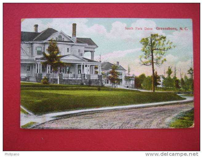 Greensboro NC   South Park Drive   1910 Cancel - Greensboro