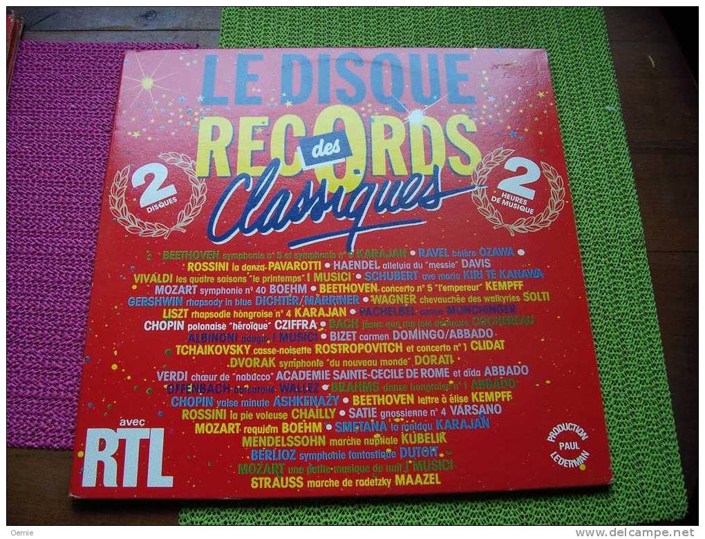 LE DISQUE DES RECORDS DES CLASSIQUES  ALBUM 2 DISQUES - Compilations