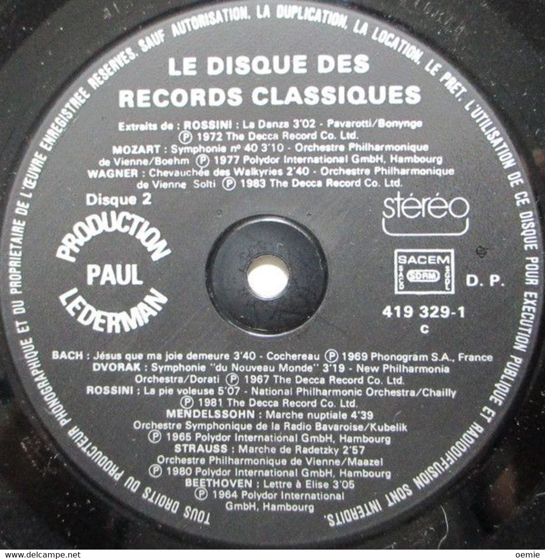 LE DISQUE DES RECORDS DES CLASSIQUES  ALBUM 2 DISQUES