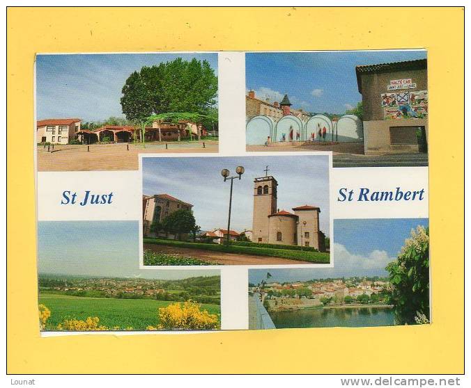 42 Saint Just St Rambert : Vue Générale -Rive Droite - Fontaine De Verre - Eglise - Place Jean Gapiand - Saint Just Saint Rambert