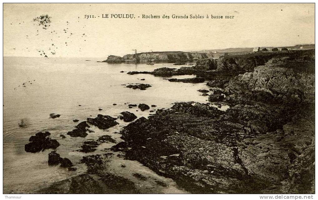 29  -  LE POULDU  -  Rochers Des Grands Sables à Basse Mer  - 1922 -  BELLE CARTE - - Le Pouldu