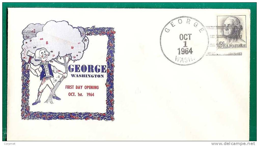 US - 2 - GEORGE WASHINGTON 1964 CACHETED COVER - Schmuck-FDC