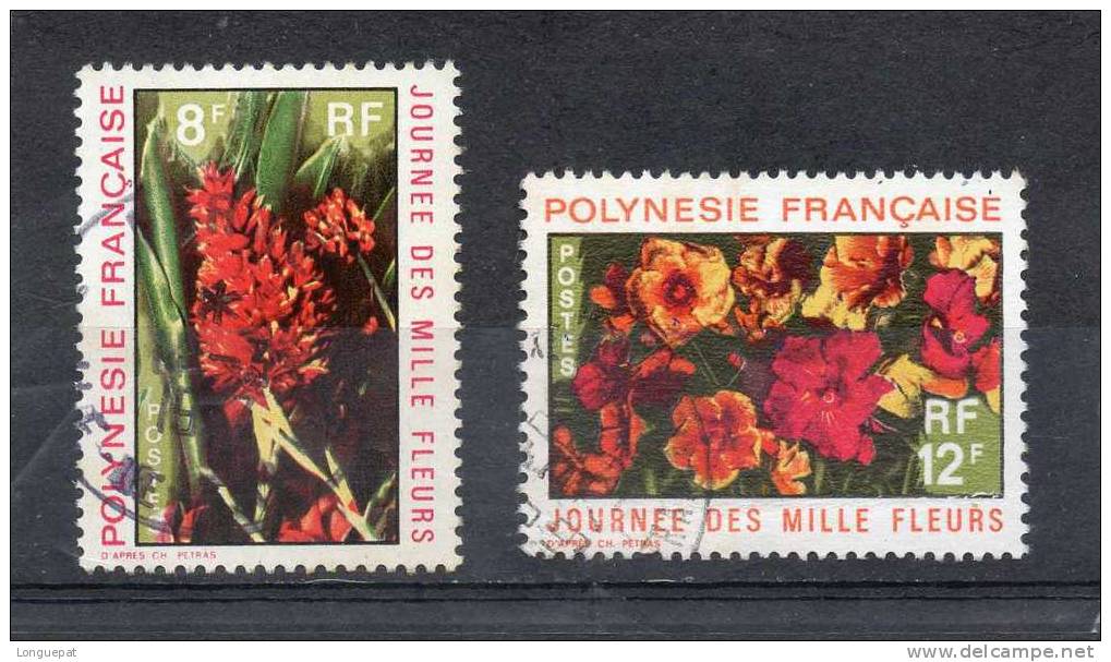 POLYNESIE Française : Journée Des Mille Fleurs : Fleur Rouge Et Hibiscus - Fleurs Diverses - Used Stamps