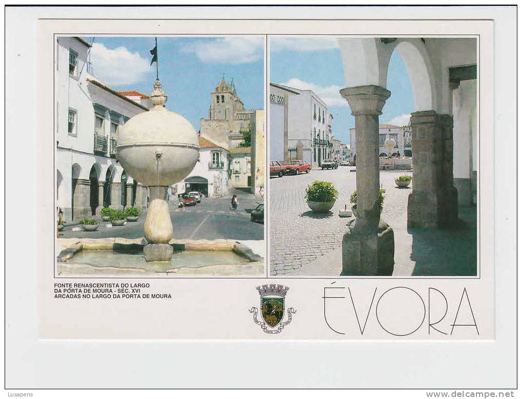 Portugal Cor 09448 – ÉVORA -FONTE RENASCENTISTA DO LARGO DAS PORTAS DE MOURA  ARCADAS NO LARGO - Evora