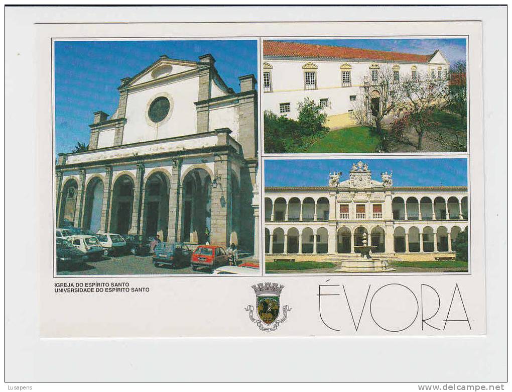 Portugal Cor 09449 – ÉVORA -IGREJA DO ESPIRITO SANTO - OLD CARS AUTOMOBILES OPEL CORSA FIAT UNO CITROEN VISA - Evora