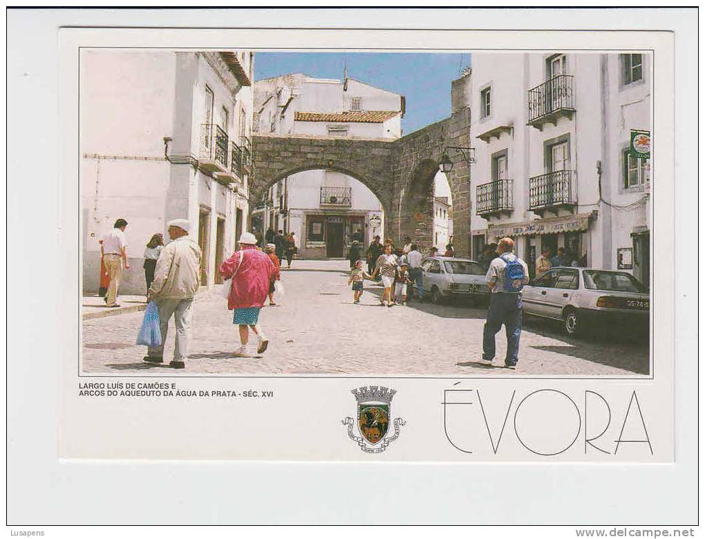 Portugal Cor 09458 – ÉVORA - LARGO LUÍS DE CAMÕES - OLD CARS AUTOMOBILES VOITURES TOYOTA COROLLA - Evora