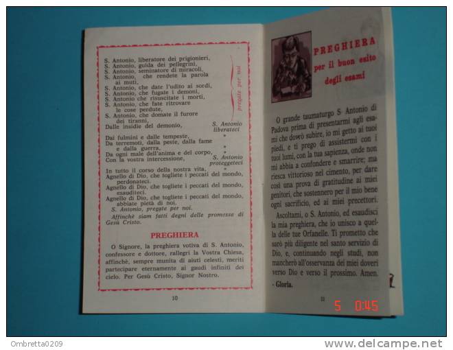 S.ANTONIO da Padova - ORFANOTROFIO Femminile Antoniano di ALTAMURA,Bari-Annibale di Francia LIBRETTO Arti Grafiche FAVIA