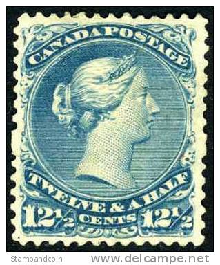 Canada #28 Mint No Gum 12-1/2c Blue Victoria From 1868 - Ungebraucht