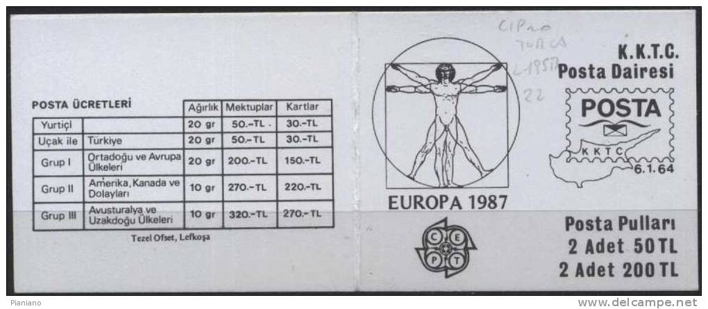 PIA  -  CIPRO  TURCA -  1987  :  Europa   (Un 194B-95B  X  2) - Ongebruikt