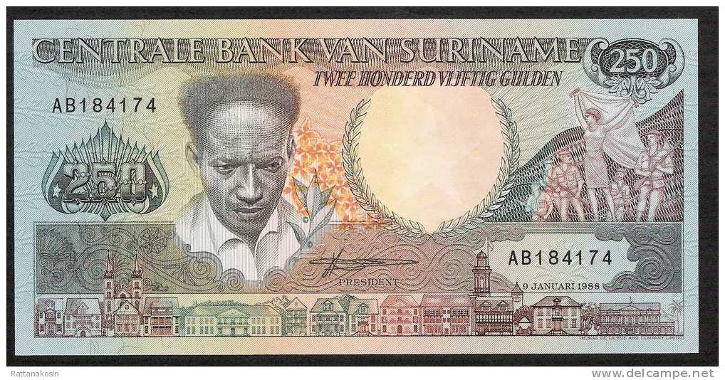 SURINAM P134 250 GULDEN 1988 # AB    UNC. - Surinam