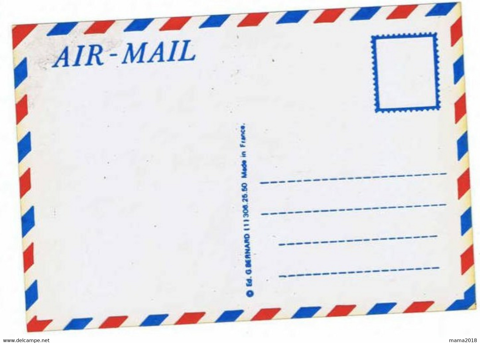 CARTE PLASTIQUE  TRANSPARENTE      AIR  MAIL - Postal Services