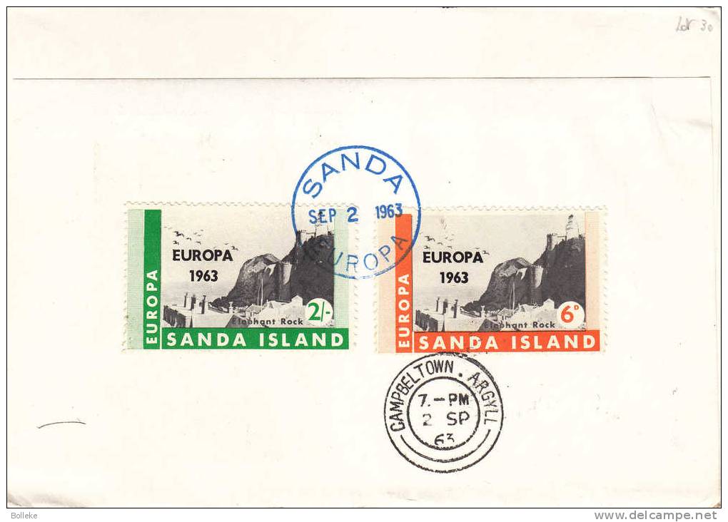 Europa CEPT - Grande Bretagne - Ile De Sanda - Lettre Recommandée  De 1963 - Rare Avec Vignette De Recommandation - Local Issues