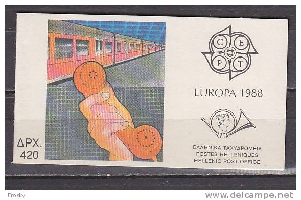 PGL - EUROPA CEPT 1988 GRECE CARNET Yv N°1667** - 1988