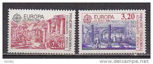 PGL - EUROPA CEPT 1990 ANDORRE FR Yv N°388/89 ** - 1990