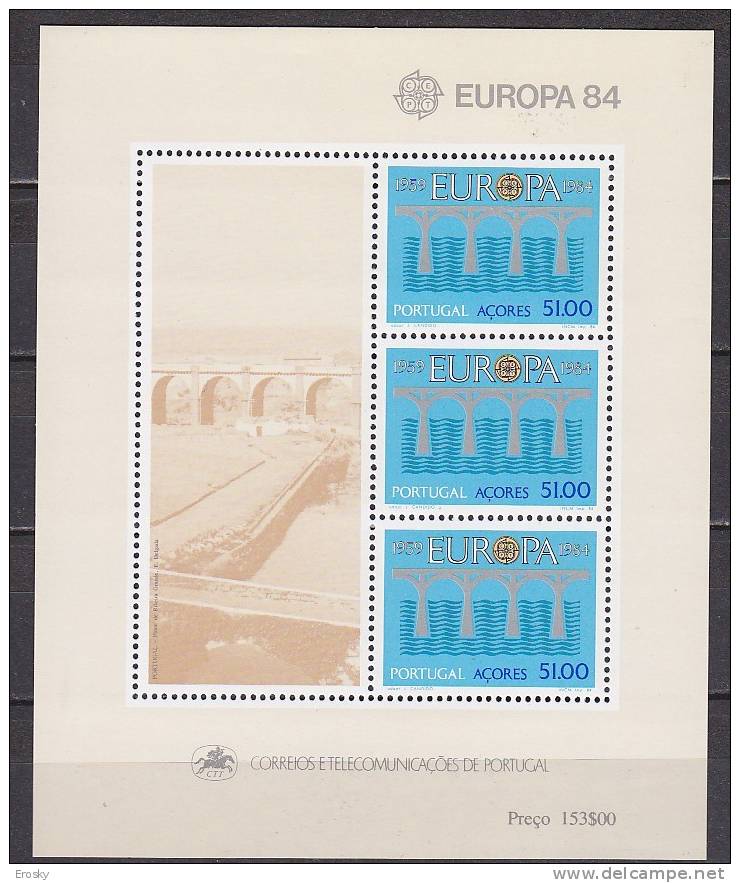 PGL - EUROPA CEPT 1984 AZORES BF Yv N°5 ** - 1984