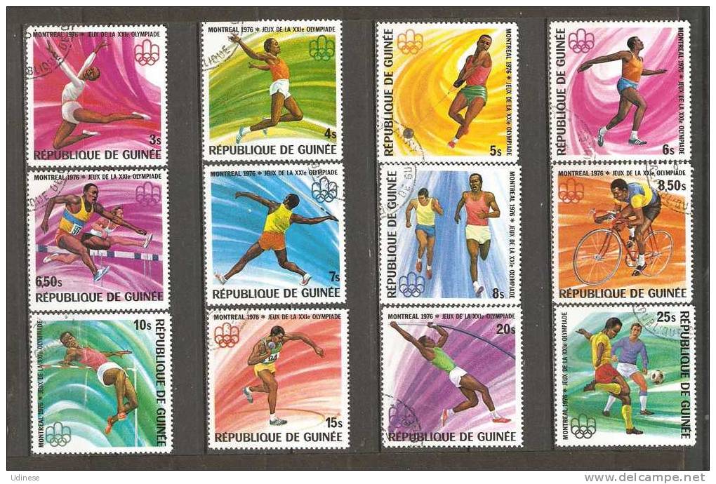 GUINEA 1976 - OLYMPIC GAMES MONTREAL - CPL. SET - USED OBLITERE GESTEMPELT - Ete 1976: Montréal