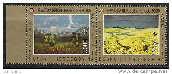 1993 Bos. -Herz.  Croatian Adm.   Yv. 1F/G    Mi. 7-8** MNH - 1993