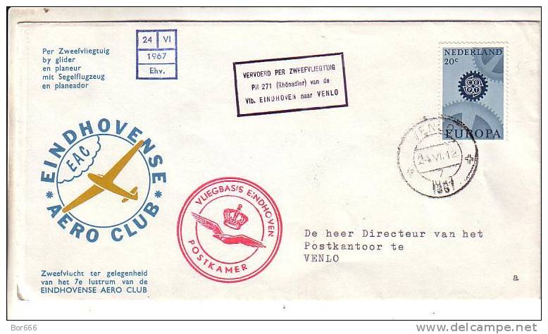 GOOD NETHERLANDS Postal Cover 1967 - EINDHOVENSE AERO CLUB - Poste Aérienne