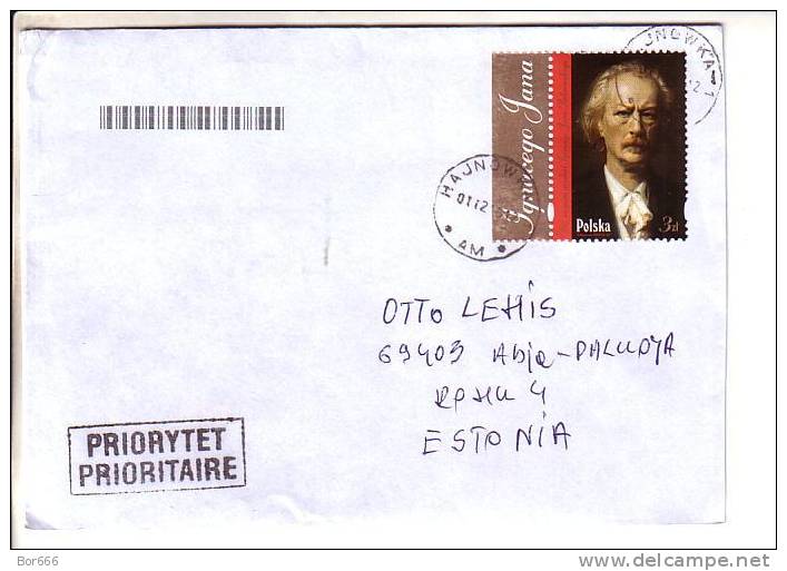 GOOD POLAND Postal Cover To ESTONIA 2010 - Good Stamped: Paderewskie - Covers & Documents