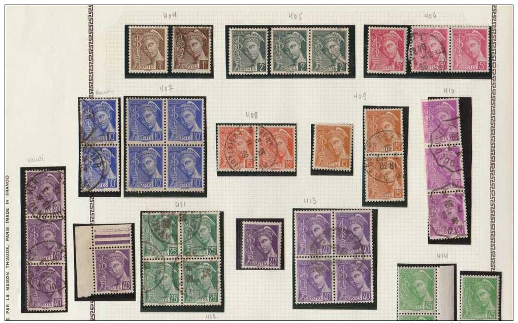 France, 1938, Type Merkur, Used, MNH - Gebruikt