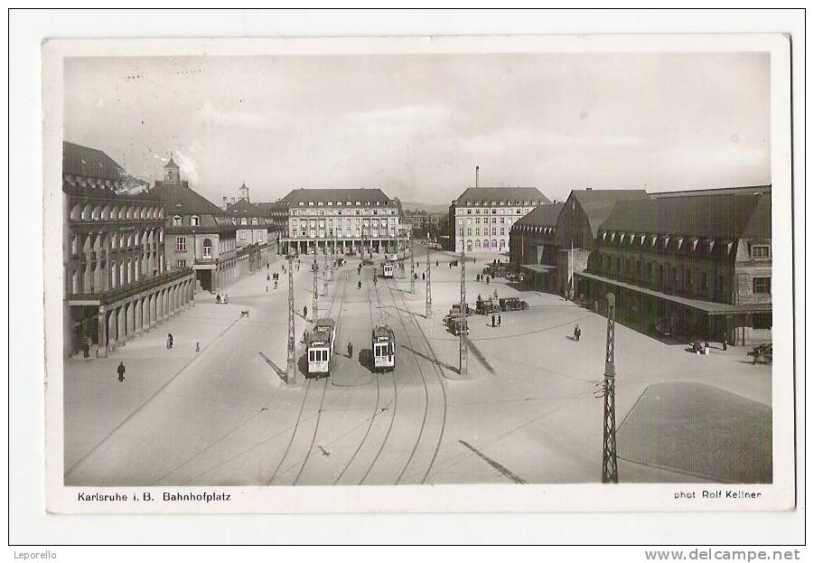 AK KARLSRUHE Bahnhof Strassenbahn  //  P*A8096 - Karlsruhe