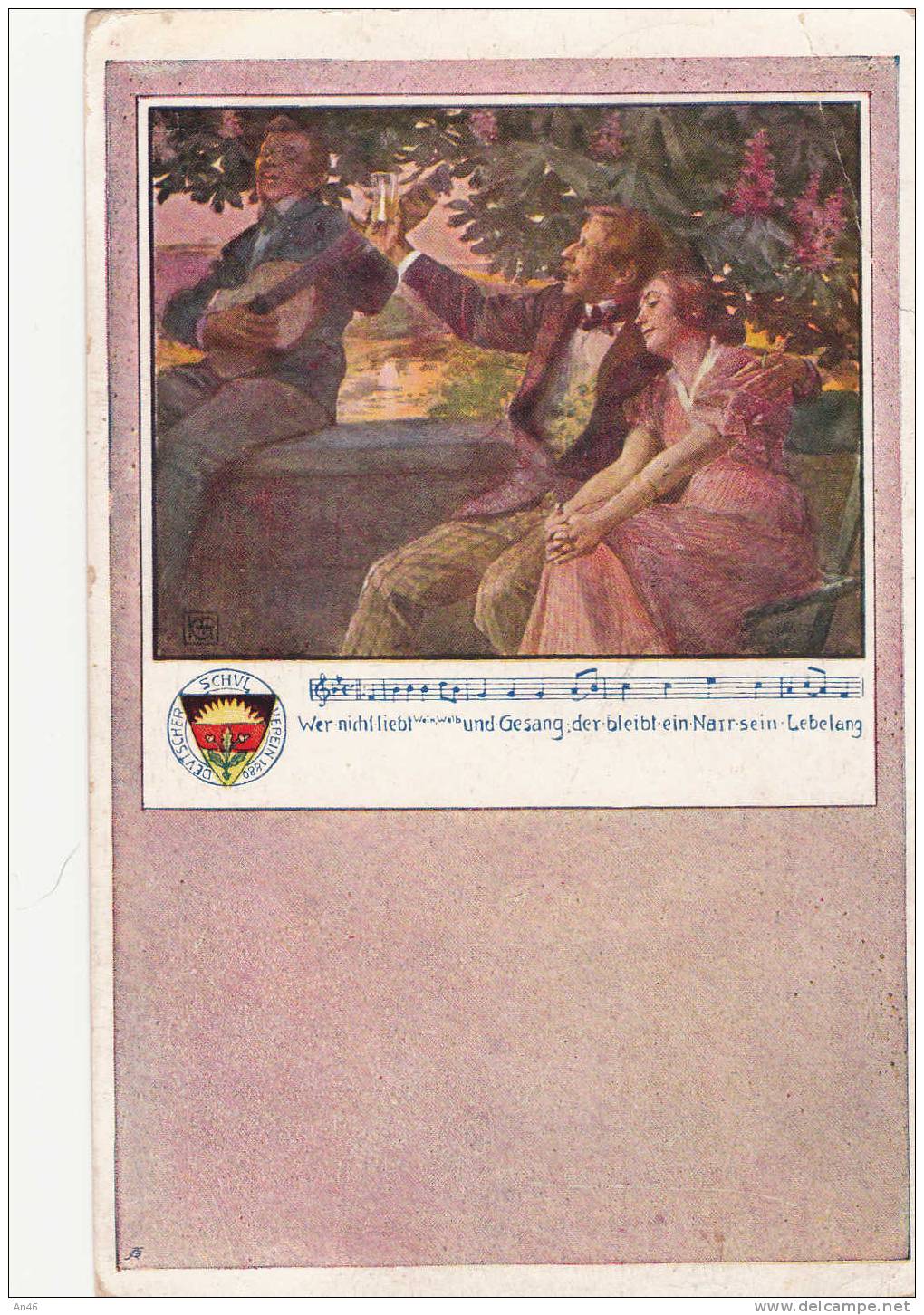 Deutscher Schul Verein 1880 Serie N°63 Vg 1915 Originale D´epoca 100% - Musica