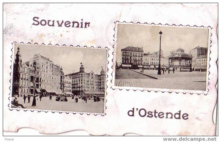 Souvenir  D'Ostende  Carte Dentellée....6.07.1908 - Oostende