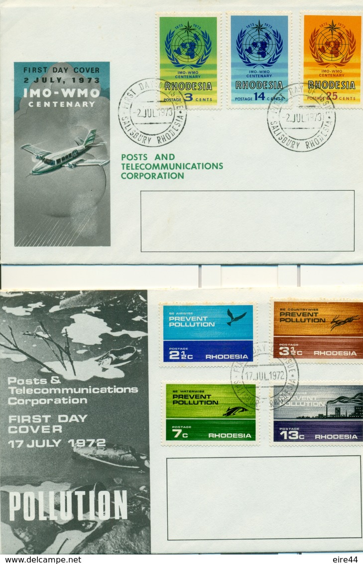 Rhodésie 1967 1973 11 FDC Gallery Ploughing Pollution IMO Safety Doctor - Rhodésie (1964-1980)