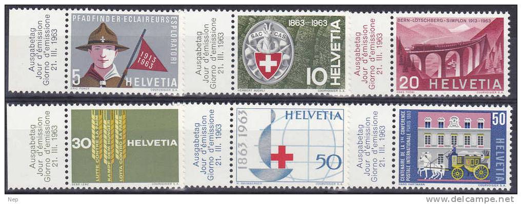 ZWITSERLAND - Briefmarken - 1963 - Nr 779/84 - MNH** - Cote 9,00€ - Unused Stamps