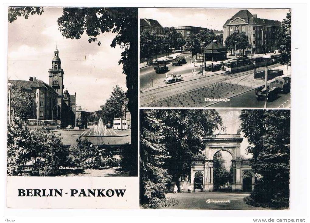 D1328   BERLIN-PANKOW : Gruss Aus ( 3-picture Postcard) - Pankow