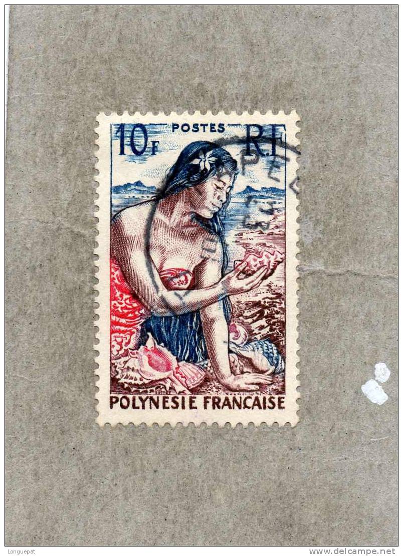 POLYNESIE Française :   Série Courante : Jeune Fille Au Coquillage - Used Stamps