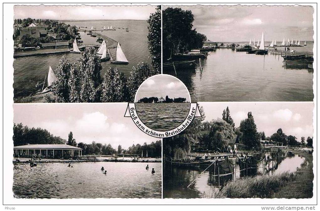 D1336   STEINHUDERMEER : Gruss Aus (5-picture Postcard) - Wunstorf