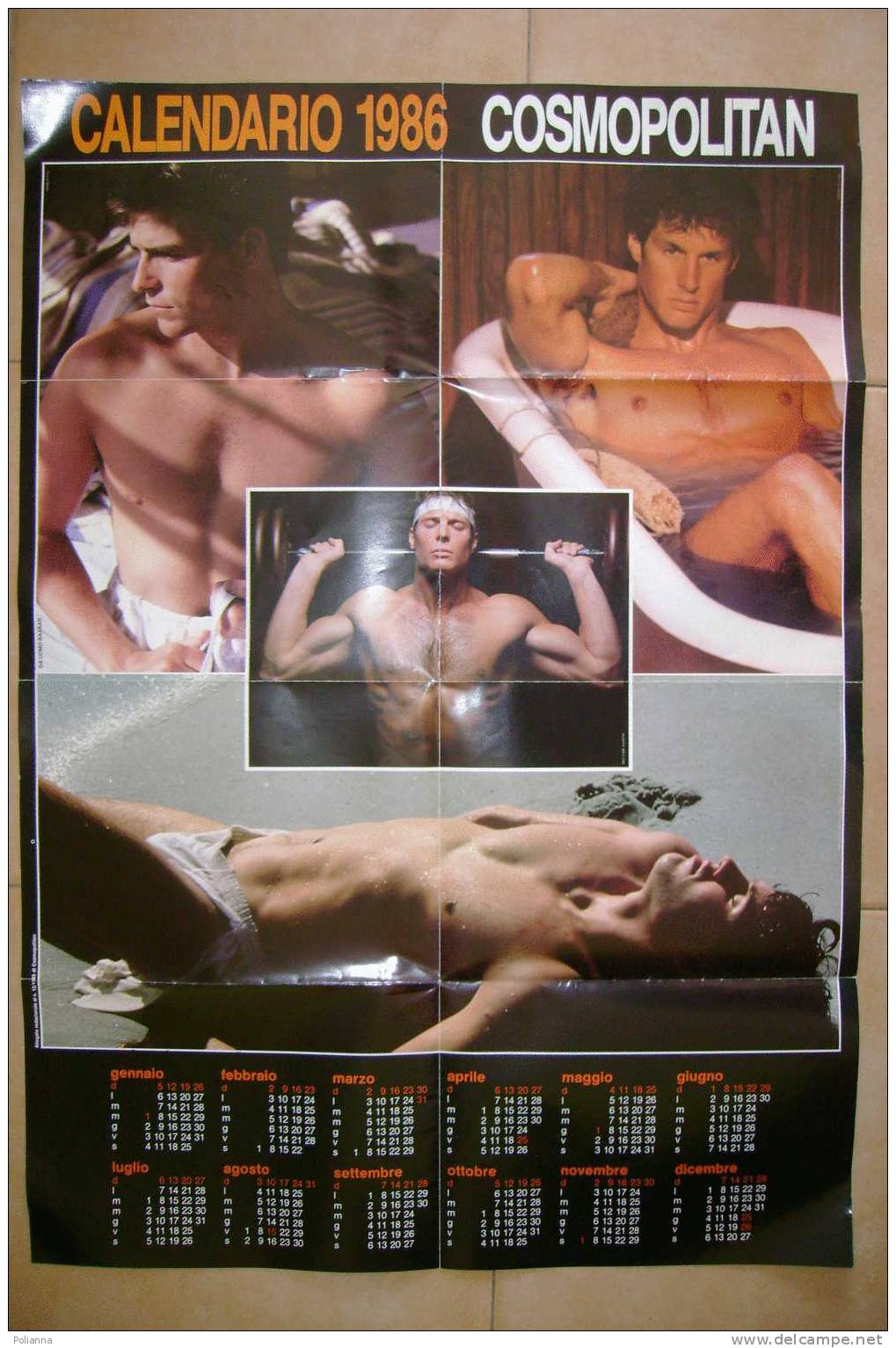 C0255 POSTER - CALENDARIO COSMOPOLITAN 1986 - Foto ALBERT WATSON - HERB RITTS - Fashion