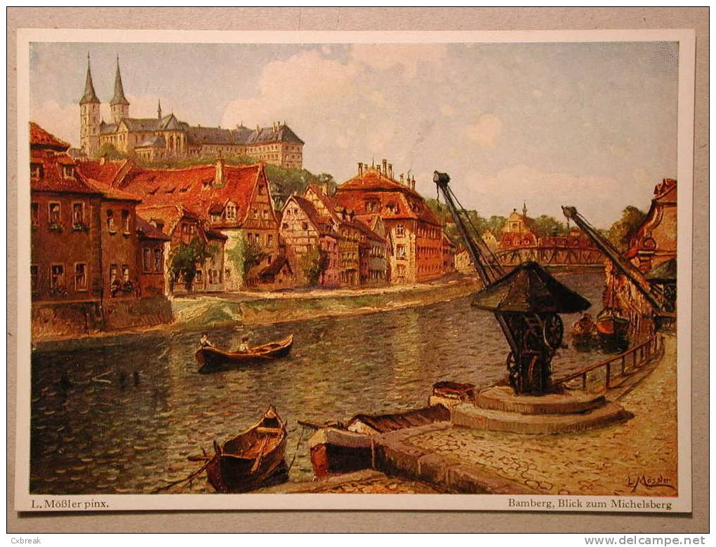 Bamberg, Blick Zum Michelsberg, Nach Einem Originalgemälde Von Ludwig Mößler - Bamberg