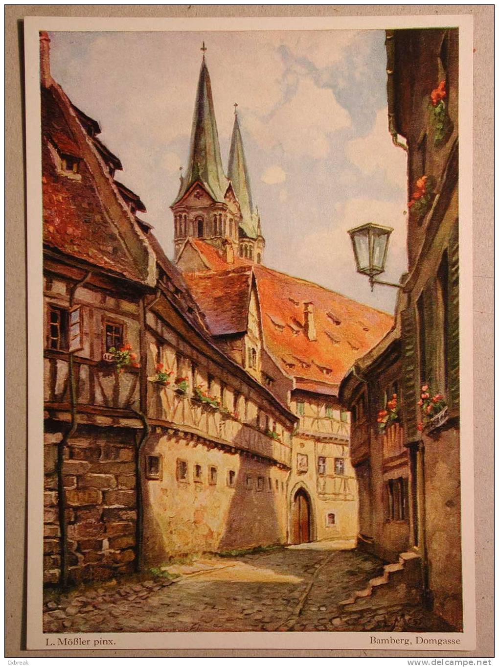 Bamberg, Domgasse, Nach Einem Originalgemälde Von Ludwig Mößler - Bamberg