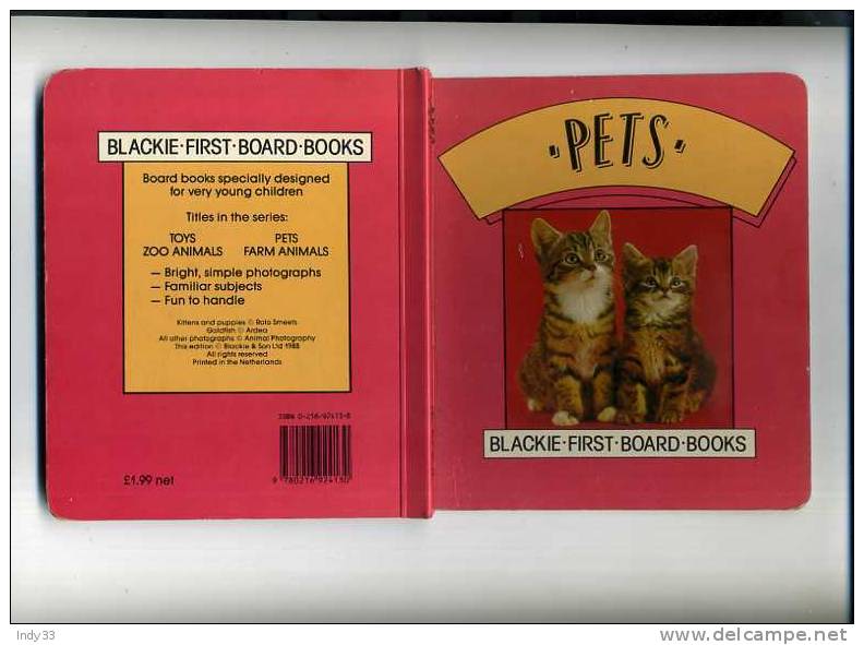 - PETS . BLACKIE FIRST BOARD BOOKS . 1988 - Bücher Für Die Kleinsten