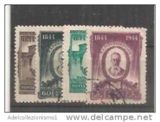 52279)n°4 Valori Russi 1944 - Cent. Nascità Rimski - N°960-63 - Usati - Collections