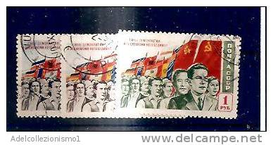 52294)n°3 Valori Russi 1950 - Democrazia Popolare  - Usati - N°19474/76 - Collections