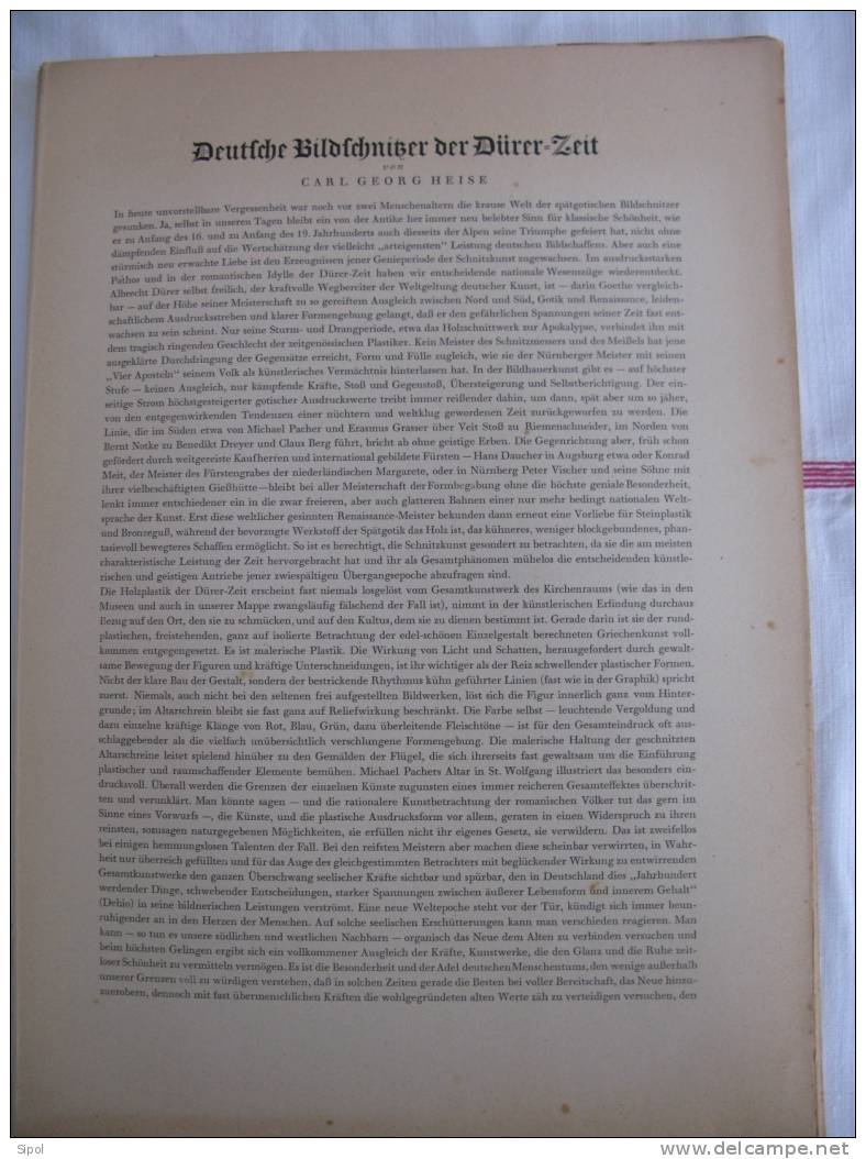 Deutsche Bildschnitzer De Dürer Zeit - Von Carl Georg Heise - Die Sammlung Parthenon - Kunstführer