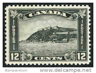 Canada #174 XF Mint Hinged 12c Citadel At Quebec From 1930 - Neufs