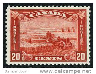 Canada #175 XF Mint Hinged 20c Harvesting Wheat From 1930 - Neufs