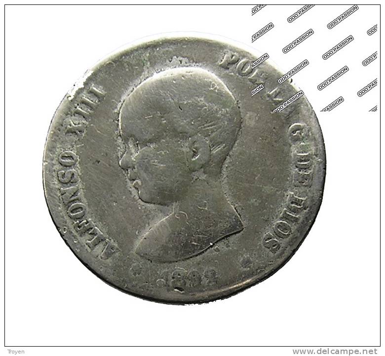 Espagne - 2 Pesetes  -  1892 - Argent - TB - Paesi Bassi Spagnoli