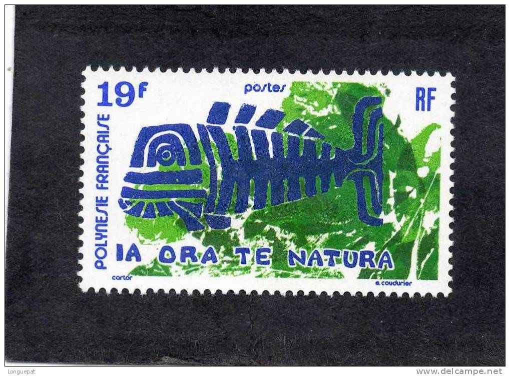 POLYNESIE Française :   Protection De La Nature : Squelette De Poisson Stylisé - Nuevos