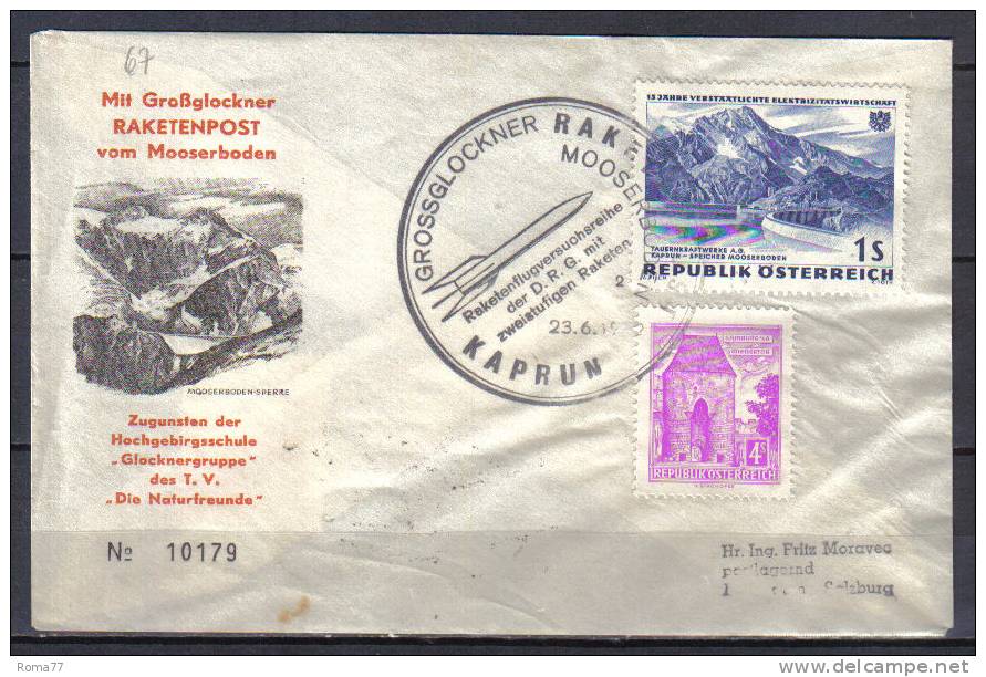 TR67 - POSTA RAZZO ROCKET POST : AUSTRIA  23.6.1962 - Covers & Documents