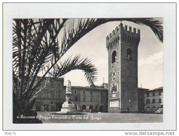 Recanati-piazza Leopardi E Torre Del Borgo - Macerata