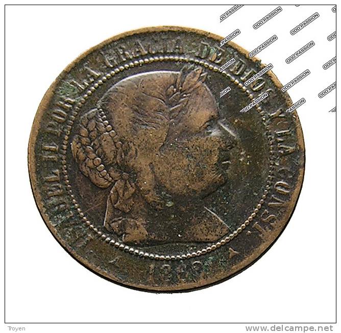 Espagne - 2 1/2 Cent. D'Escudos - 1868 - Star 3 - Cuivre - TB - Países Bajos Españoles