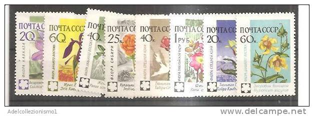 52320)n°8 Valori Russi 1960 - Fiori - Nuovi - N°2351/58 - Colecciones