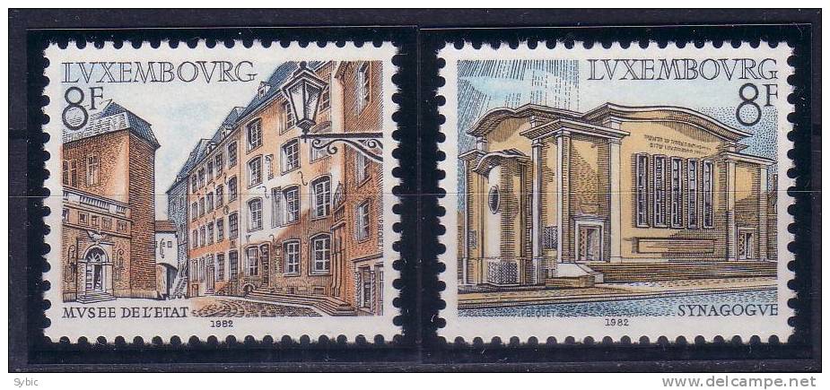 LUXEMBOURG - 1982 - Bâtiments  - Yvert 1006/1007 - Nuovi