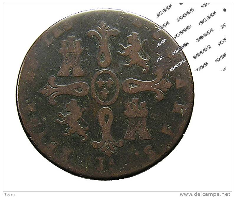 Espagne - 8 Maravedis - 1842 - Cuivre - TB - Spanish Netherlands